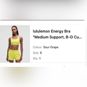Lululemon Energy Bra